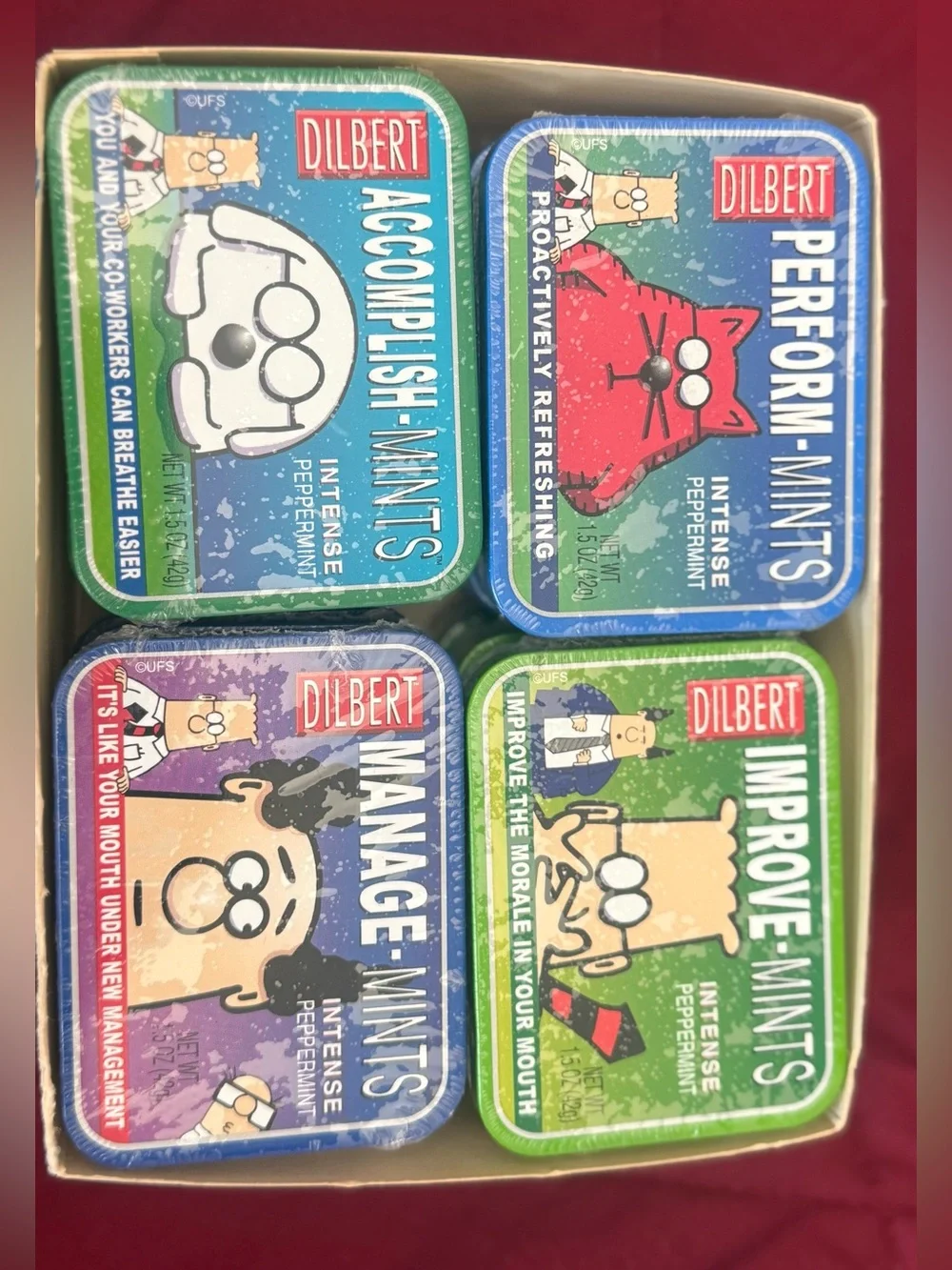 Dilbert Perform/Improve/Accomplish/Manage Mints - Assorted Color Tins
